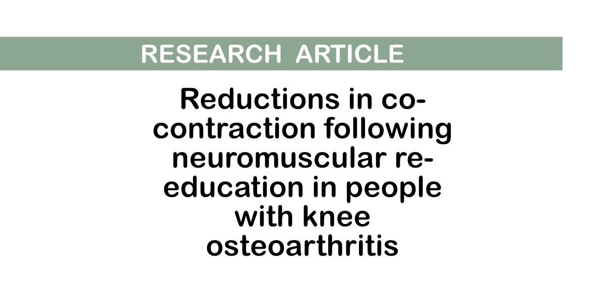 Knee Osteoarthritis – The Alexander Technique